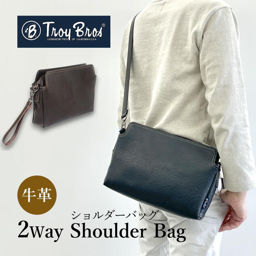 バッグ RT-74893 Troy Bros（トロイブロス） メンズ ショルダーバッグ 本革 セカンド