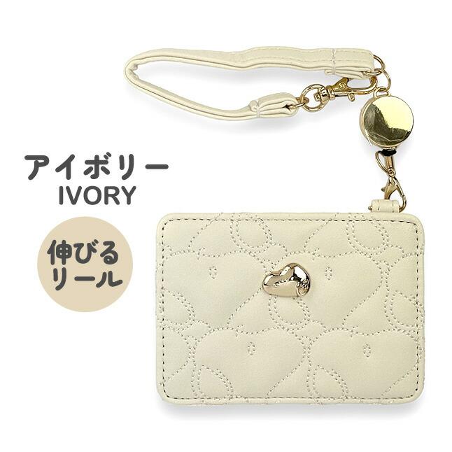 PEANUTS パスケース 女の子 SNOOPY スヌーピー リールストラップ付き