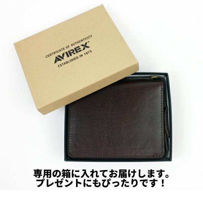 AVIREX（アヴィレックス） 二つ折り財布 メンズ ラウンドファスナー