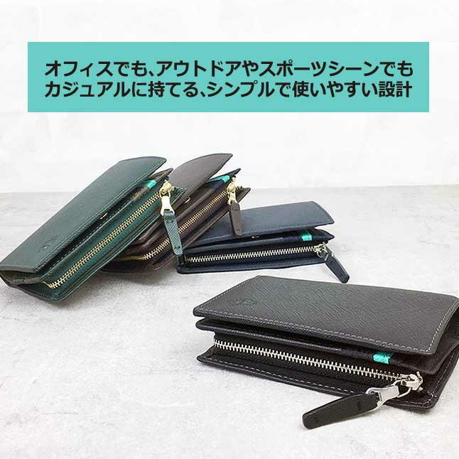 Bianchi（ビアンキ） 二つ折り財布 メンズ ファスナー小銭入れ bia2004