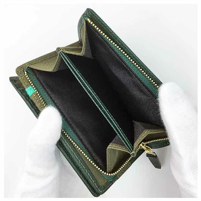 Bianchi（ビアンキ） 二つ折り財布 メンズ ファスナー小銭入れ bia2004