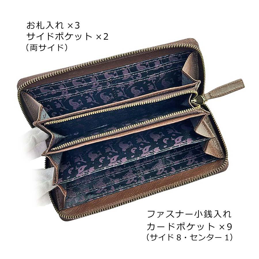 ラウンドファスナー長財布 メンズ ファスナー財布 long wallet 小銭