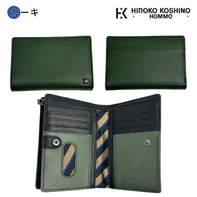 HIROKO KOSHINO（ヒロコ コシノ） 二つ折り財布 メンズ 本革 パス