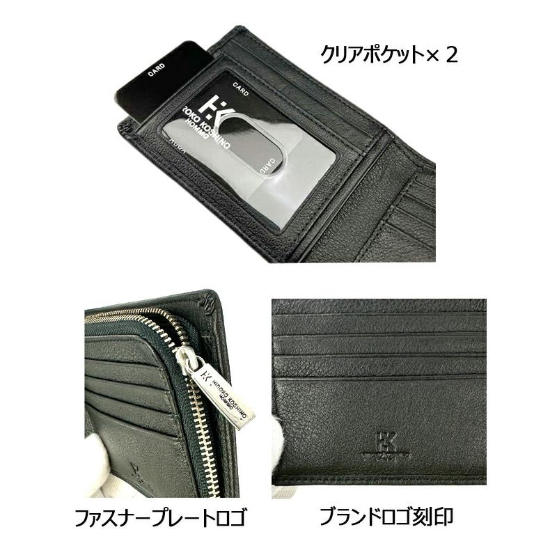 HIroko Koshino 財布 HIROKO KOSHINO（ヒロコ コシノ） 財布 メンズ 二つ折り L字ファスナー