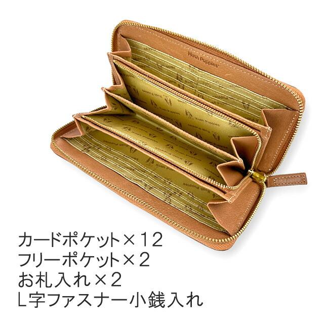ハッシュパピー（Hush Puppies） ラウンドファスナー長財布 メンズ