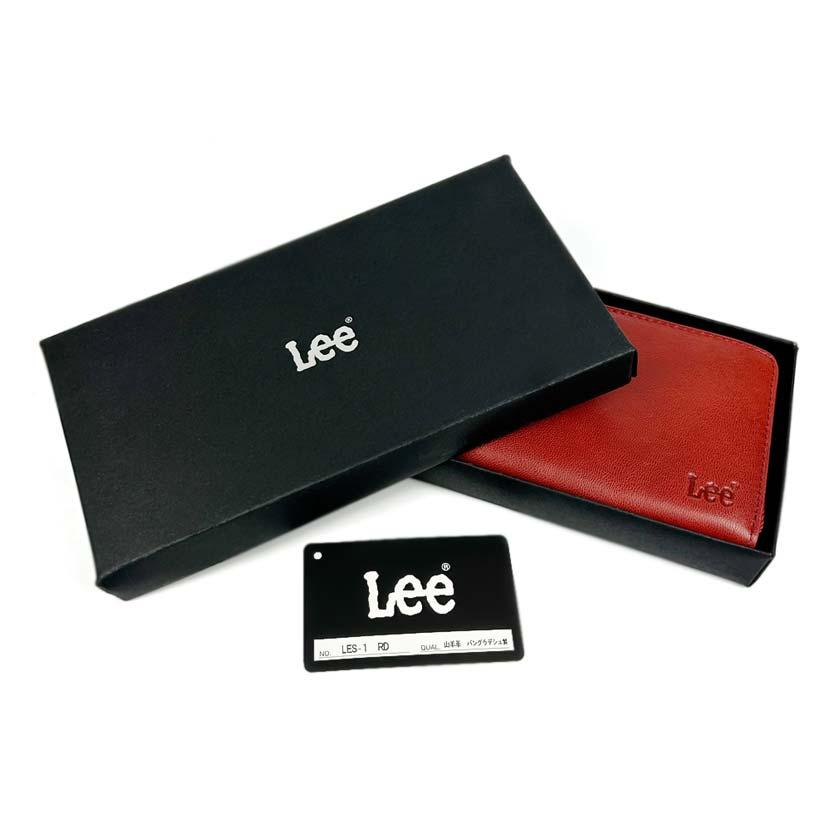 Lee（リー） 財布 メンズ 長財布 L字ファスナー ゴートレザー ヤギ革