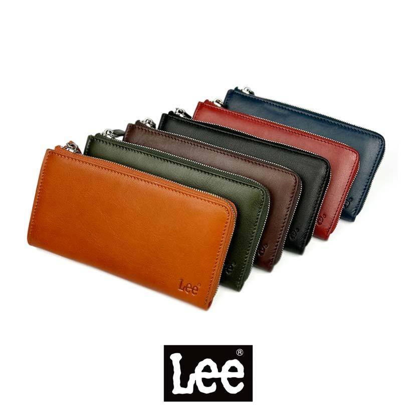 Lee（リー） 財布 メンズ 長財布 L字ファスナー ゴートレザー ヤギ革