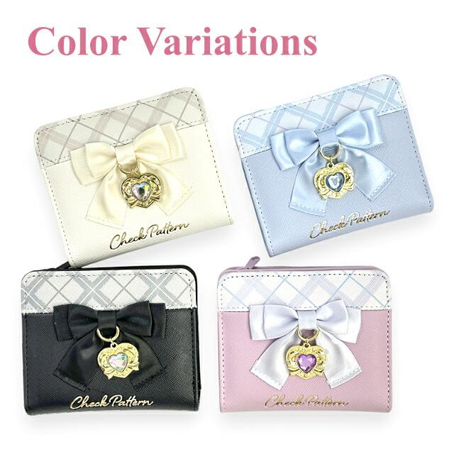 二つ折り財布 財布 小銭入れ 女の子 キッズ リボン Merry Crown メリー