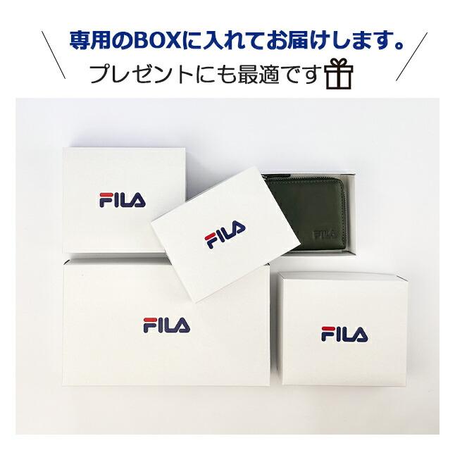 FILA（フィラ） コインケース 小銭入れ メンズ 本革 L字ファスナー