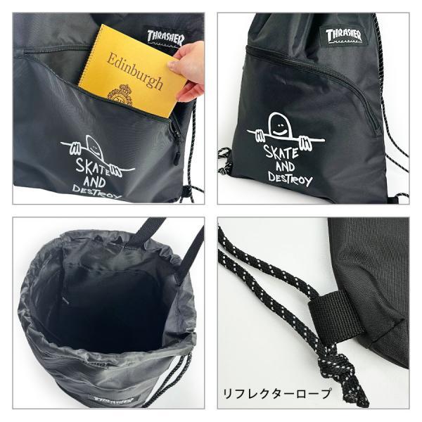 THRASHER（スラッシャー） ナップサック 中学生 高校生 おしゃれ