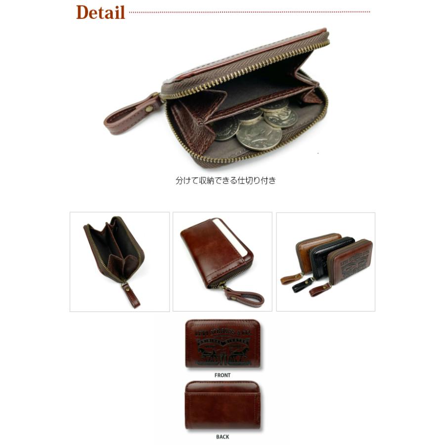 コインケース メンズ おしゃれ レザー かっこいい ブランド 男性 カード入れ 小銭入れ 黒 茶 Levi S リーバイス ツーホース ラウンド小銭入れ かばんmart 通販 Yahoo ショッピング