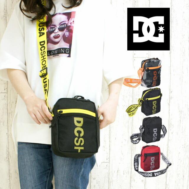DC SHOES（ディーシーシューズ） ミニショルダーバッグ 黒 赤 黄色