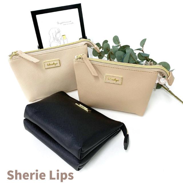 52 Off ポーチ 小物入れ コスメ おしゃれ 化粧ポーチ トラベルポーチ 中学生 小学生 高校生 修学旅行 Sherie Lips レザーサンドブローチ ダブルポーチ Wuz 417 Columbiatools Com
