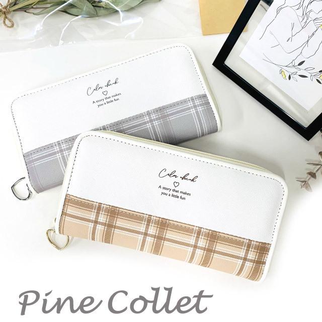 子供 財布 おしゃれ レディース 長財布 高校生 女子 中学生 女の子 小学生 誕生日プレゼント Pine Collet マイルドチェック ラウンド長 財布 Wvn 108 Wvn 108 かばんmart 通販 Yahoo ショッピング