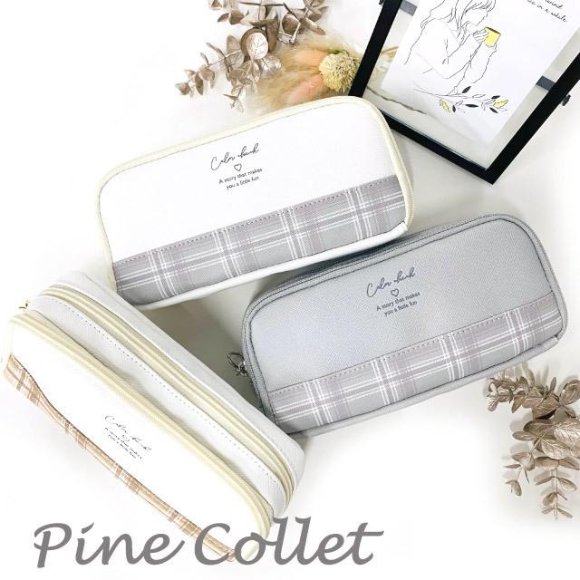 ペンケース おしゃれ 韓国 大容量 高校生 筆箱 小学校 中学 トラベルポーチ 小物入れ Pine Collet マイルドチェック Wfペンポーチ Wvn 432 Wvn 432 かばんmart 通販 Yahoo ショッピング