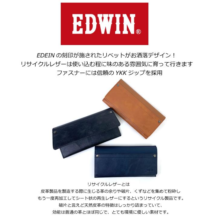 【希少★Y2K】エドウィン BLUETRIP 濃紺フレア 尾錠 本革レザー32 EDWIN（エドウィン） 高校生 財布 男 メンズ 長財布 レザー 中学生