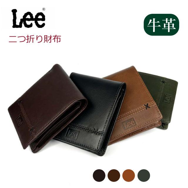 Lee（リー） 財布 メンズ 二つ折り財布 おしゃれ メンズ財布 大きめ 黒
