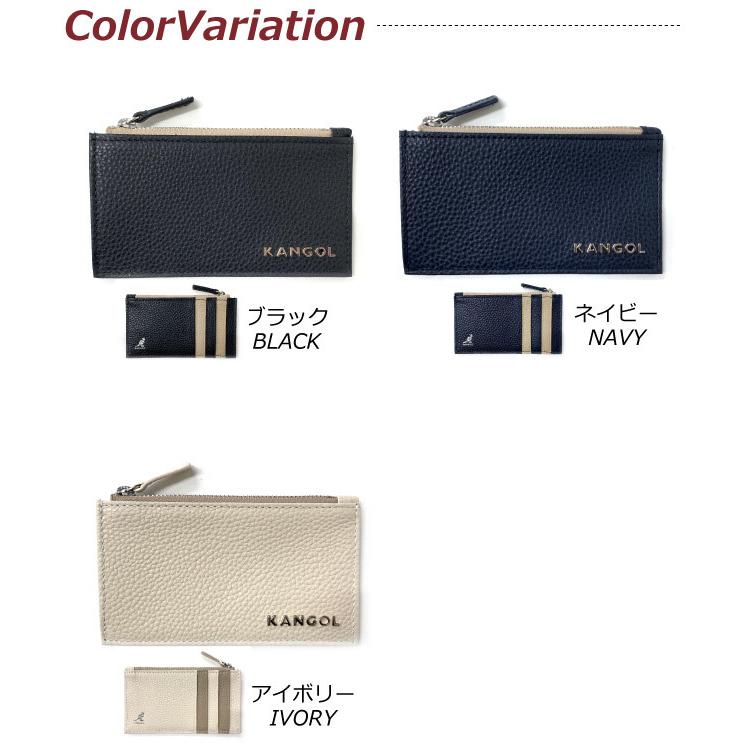 カンガルー　ミドルウォレット マチ付き　小判カン　ブラック　刻印無し カンガルー ミドルウォレット マチ付き 小判カン ブラック 刻印無し