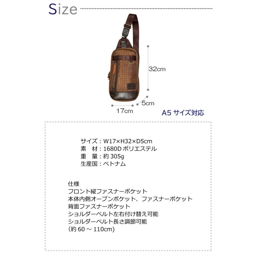 Lee（リー） ボディバッグ メンズ ワンショルダーバッグ 大人 ブランド
