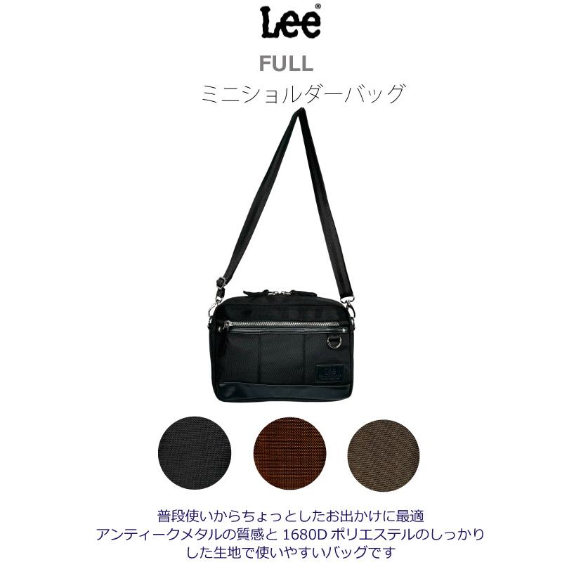 Lee（リー） メンズ ショルダーバッグ ヨコ型 ミニショルダー 旅行