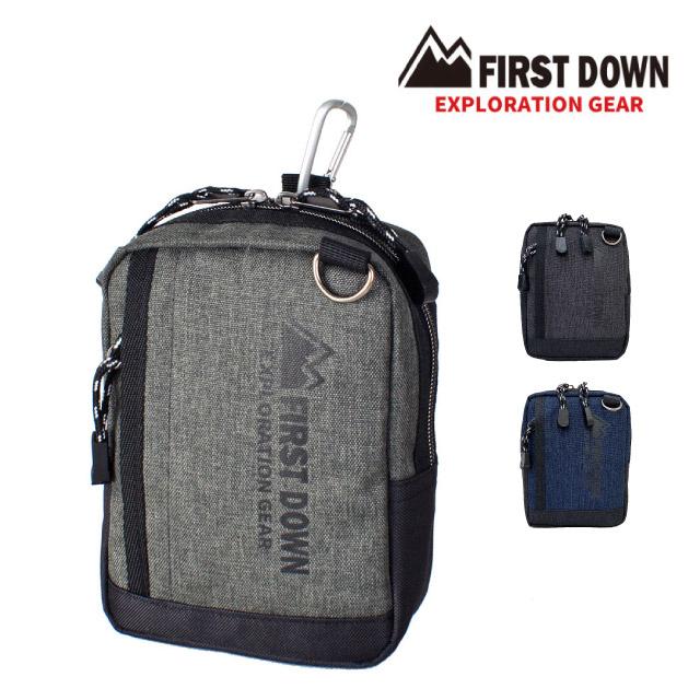 FIRST DOWN（ファーストダウン） メンズ ポーチ カラナビ付 吊り下げ
