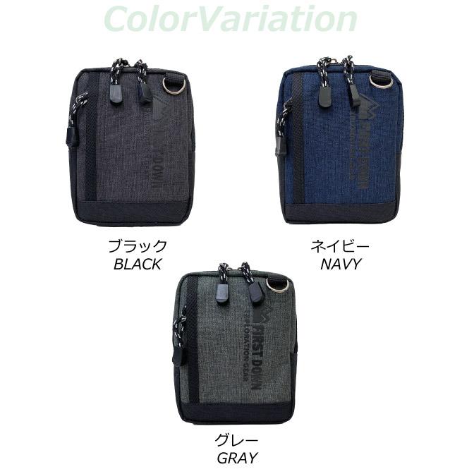 FIRST DOWN（ファーストダウン） メンズ ポーチ カラナビ付 吊り下げ