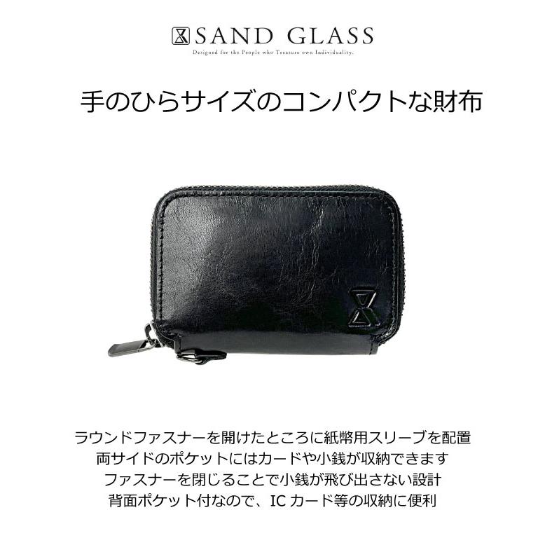 SAND GLASS（サンドグラス） 財布 メンズ 二つ折り ミニ財布 2つ折り