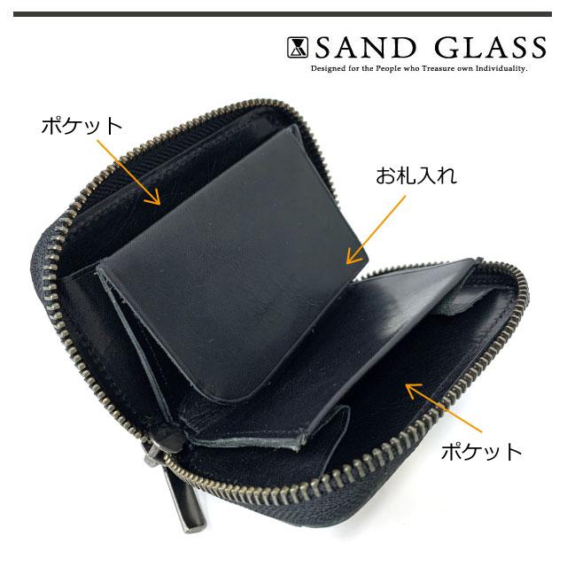SAND GLASS（サンドグラス） 財布 メンズ 二つ折り ミニ財布 2つ折り