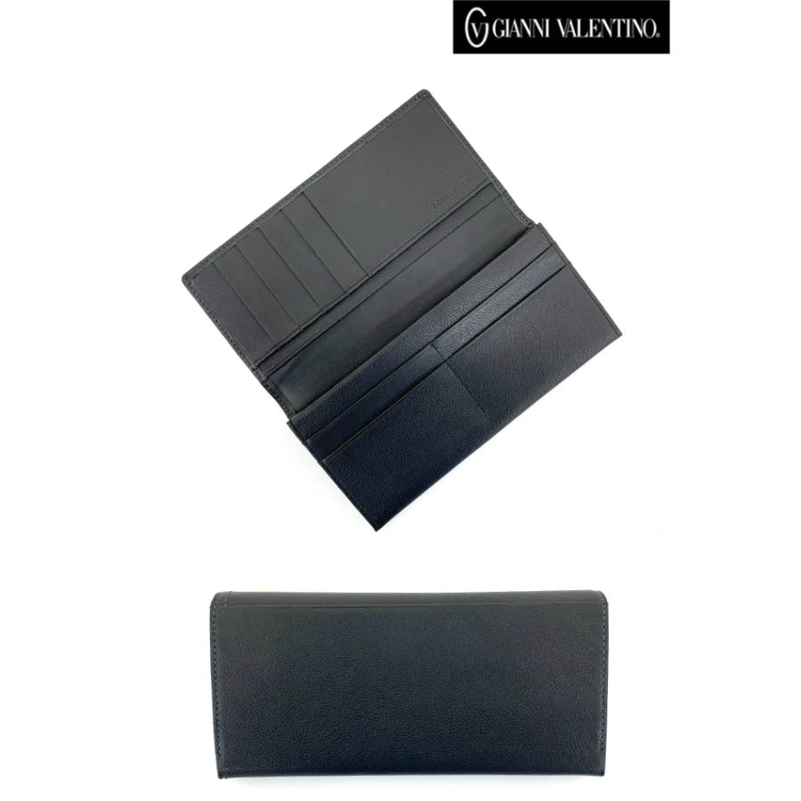 長財布メンズ 本革 小銭入れ 40代 30代 財布 かぶせ 二つ折り 父の日 プレゼント おしゃれ Gianni Valentino クラスタル 薄マチ長財布 61g501 61g501 かばんや 通販 Yahoo ショッピング