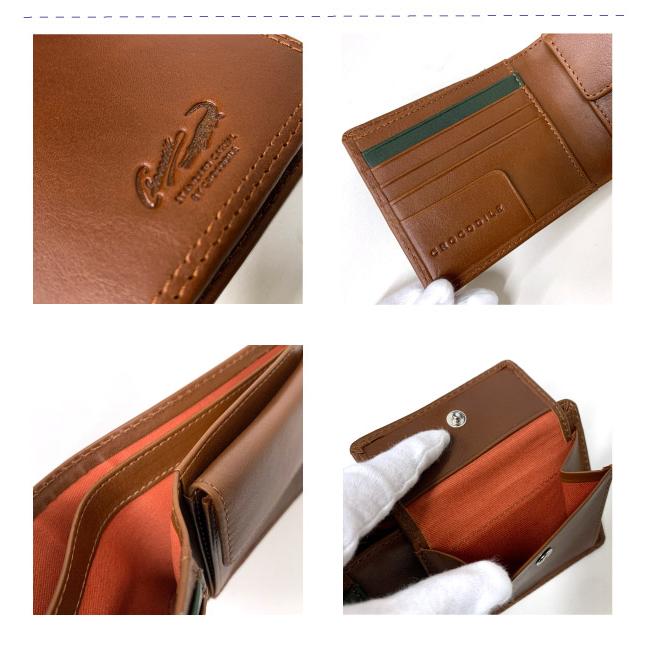 Crocodile（クロコダイル） 財布 メンズ 男性 レザー 二つ折り サイフ