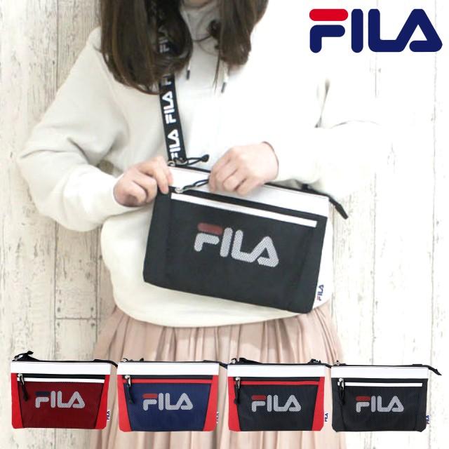 FILA（フィラ） ミニショルダーバッグ 黒 赤 紺 サコッシュバッグ 2way
