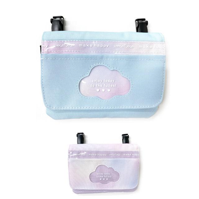 ポケットポーチ 小学校 移動ポケット クリップ ショルダー付き マスク