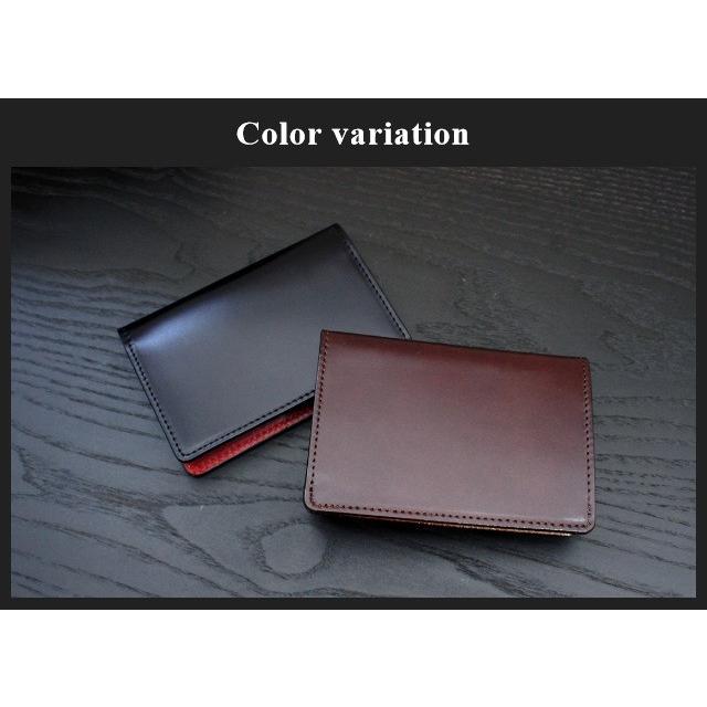 CORDOVAN コードバン　ケース ダークブラウン 名刺入れ/CORDOVAN(コードバン） 日本製 カードケース/ly1002/高級馬革