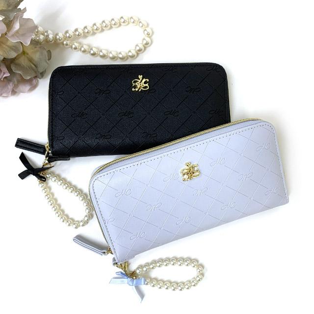 Merry Crown ラウンド長財布 ブラック ラウンドファスナー mdl-108
