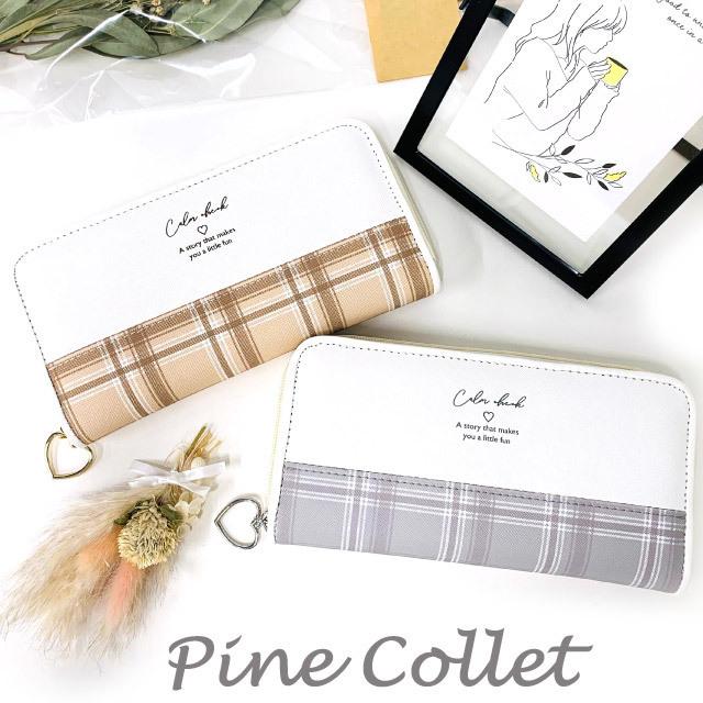 財布 子供 人気 キッズ 女の子 女子 中学生 高校生 小学生 レディース さいふ 長財布 Pine Collet マイルドチェック ラウンド長財布 Wvn 108 Wvn 108 かばんや 通販 Yahoo ショッピング