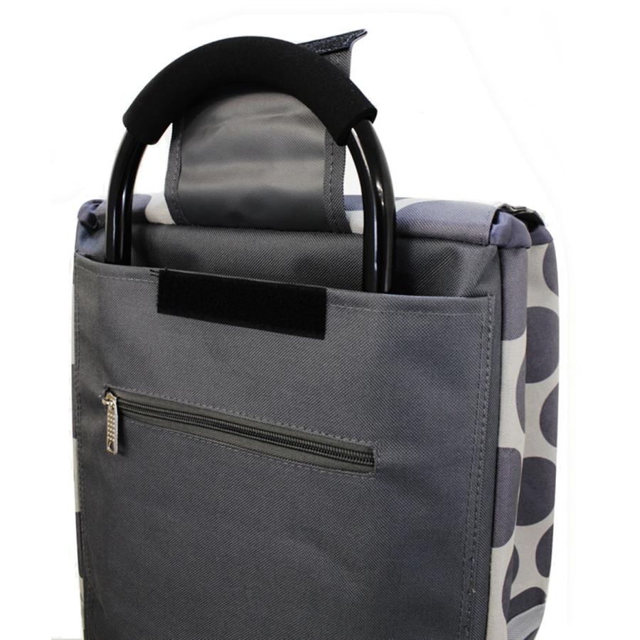 ショッピングカート 買い物 カート グレー 2輪キャスター 保冷機能付