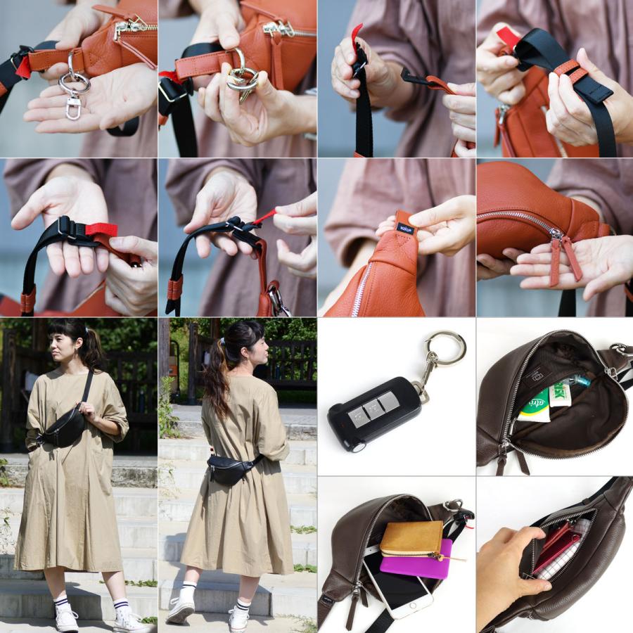 waku ボディバッグ ウエストバッグ ウエストポーチ Sサイズ 半月 waku ボディバッグ ウエストバッグ ウエストポーチ Sサイズ 半月