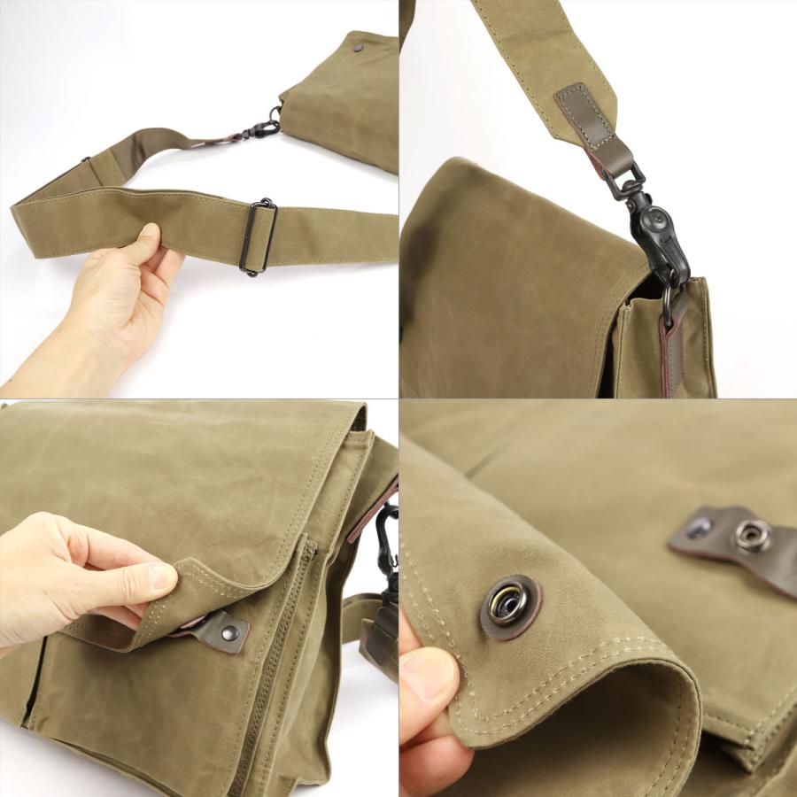 BAGGY PORT ショルダーバッグ A4サイズ ロウビキパラフィン帆布 BAGGY PORT ショルダーバッグ A4サイズ ロウビキパラフィン帆布