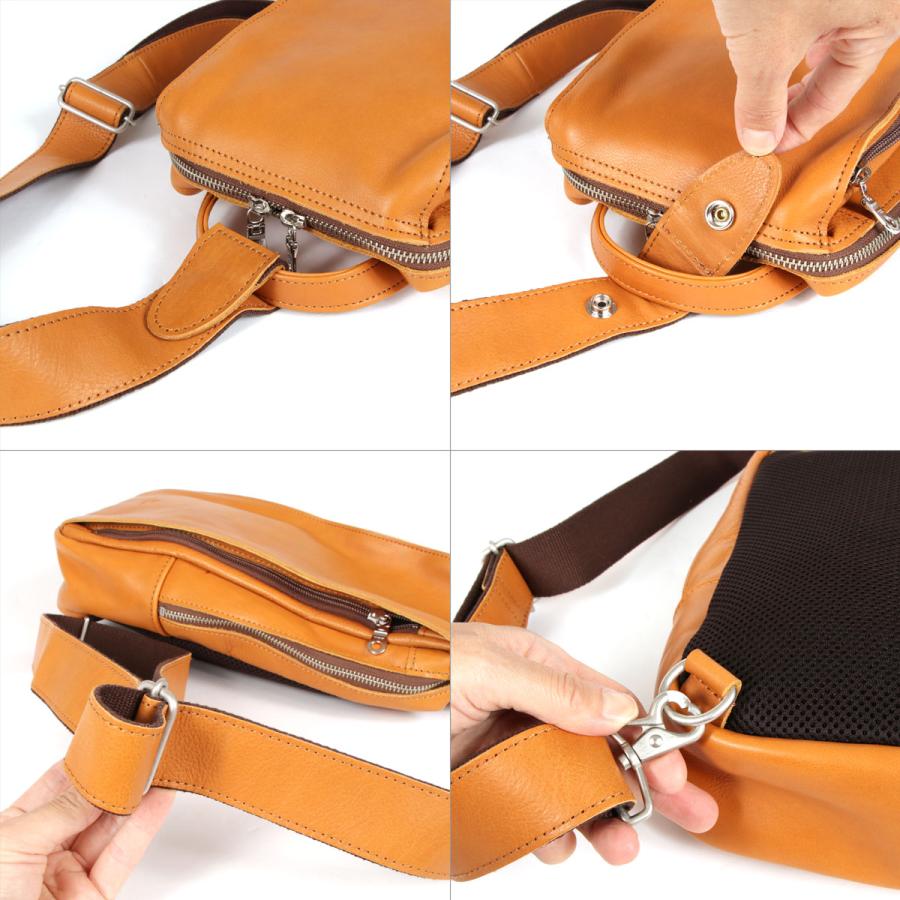 ボディバッグ メンズ 2Way ナチュラルカーフレザー KOI コーアイ BAGGY PORT バギーポート レディース 牛革 本革 日本製 ユニセックス_19