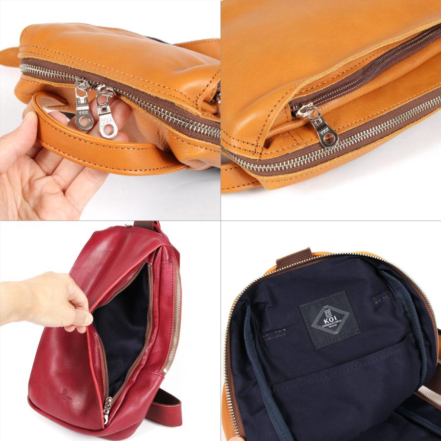ボディバッグ メンズ 2Way ナチュラルカーフレザー KOI コーアイ BAGGY PORT バギーポート レディース 牛革 本革 日本製 ユニセックス_20