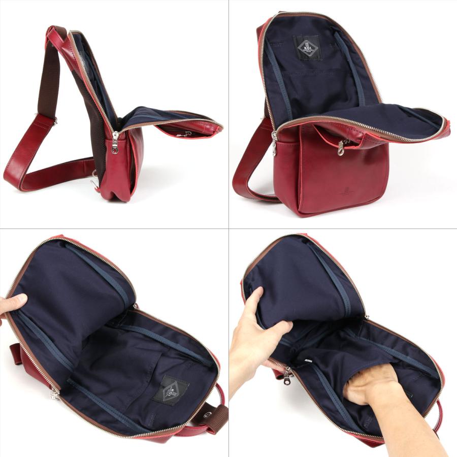 ボディバッグ メンズ 2Way ナチュラルカーフレザー KOI コーアイ BAGGY PORT バギーポート レディース 牛革 本革 日本製 ユニセックス_21