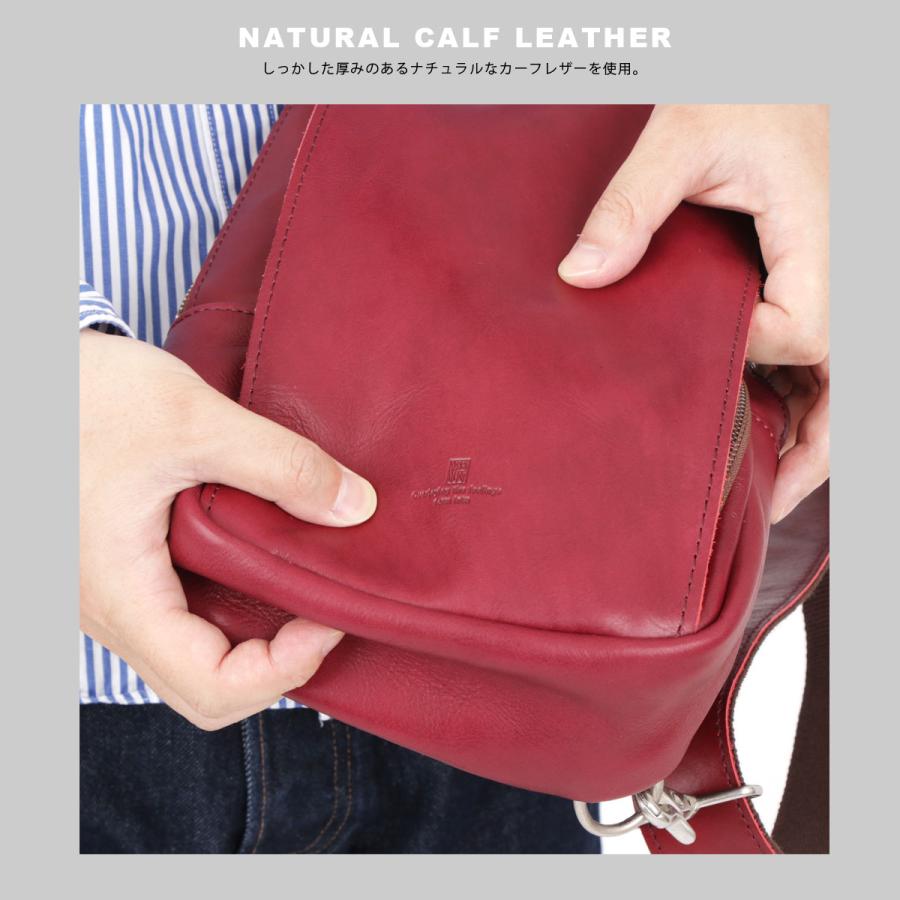ボディバッグ メンズ 2Way ナチュラルカーフレザー KOI コーアイ BAGGY PORT バギーポート レディース 牛革 本革 日本製 ユニセックス_9