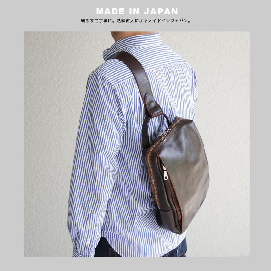 ボディバッグ メンズ 2Way ナチュラルカーフレザー KOI コーアイ BAGGY PORT バギーポート レディース 牛革 本革 日本製 ユニセックス_10