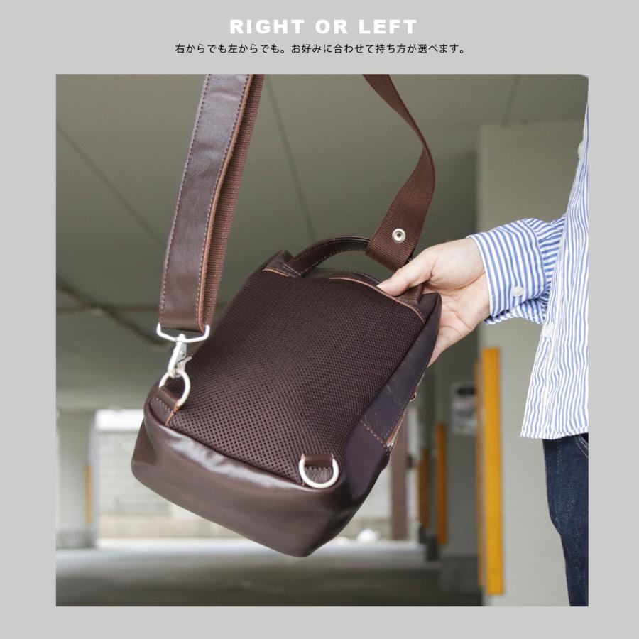 ボディバッグ メンズ 2Way ナチュラルカーフレザー KOI コーアイ BAGGY PORT バギーポート レディース 牛革 本革 日本製 ユニセックス_12