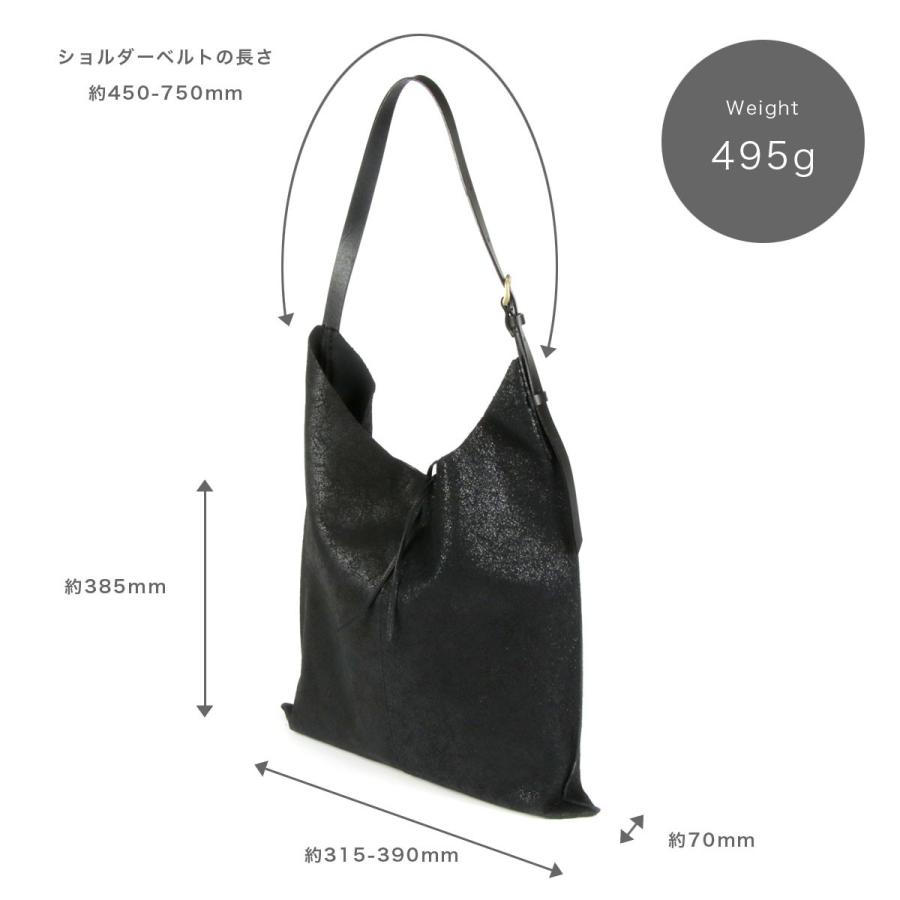 ショルダーバッグ ワンショルダー ikot イコット A4サイズ 肩掛け メタリックレザー ソフトレザー 箔レザー クラッキングレザー シンプル 牛革 本革 送料無料の画像