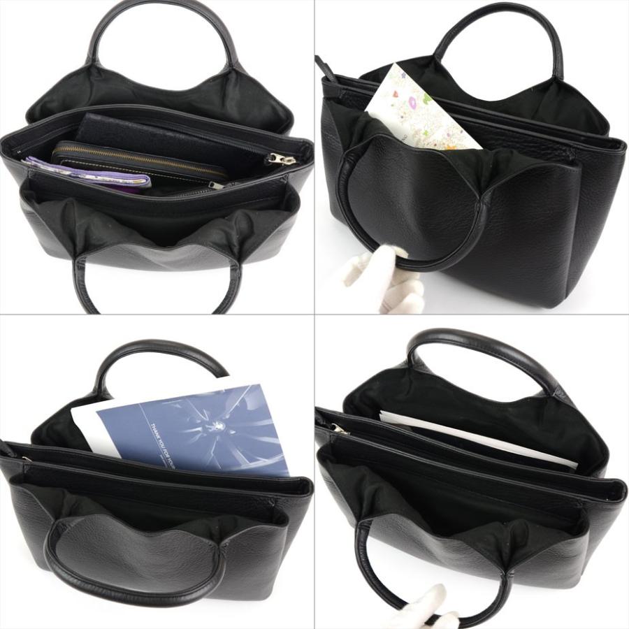 ブラックフォーマルバッグ ハンドバッグ 両あおりポケット 本革