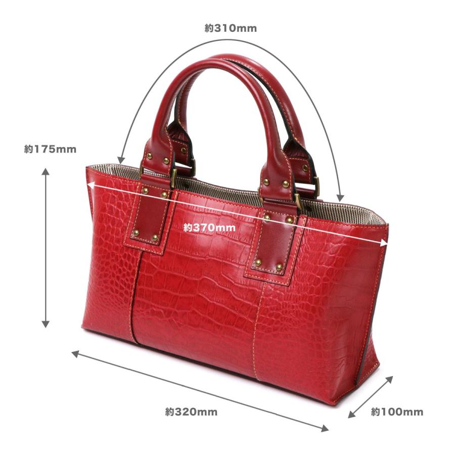 ハンドバッグ レディース クロコダイル型押しレザー 姫路レザー 本革