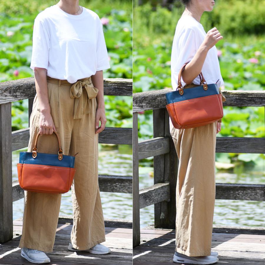 innocent Sac イノセントサック トートバッグ ハンドバッグ ツートン 2