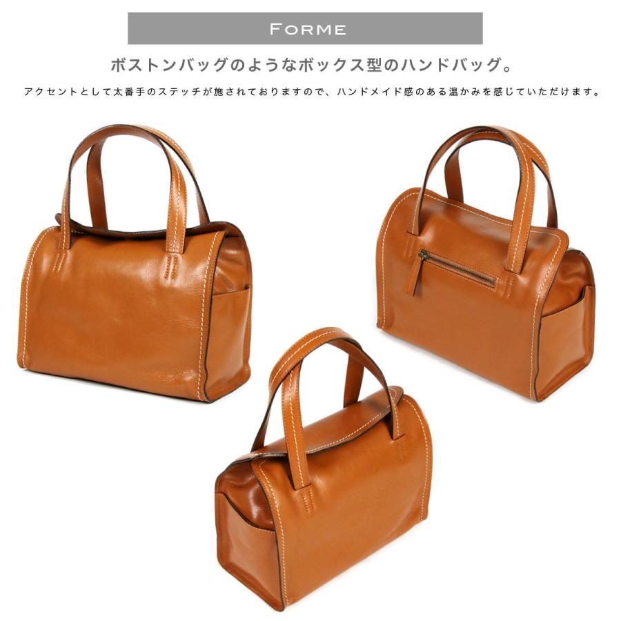innocent Sac イノセントサック ボストンバッグ ハンドバッグ 姫路シュリンクレザー レディース 広マチ 角底 底鋲 自立 スクエア型 角形 本革 日本製_13