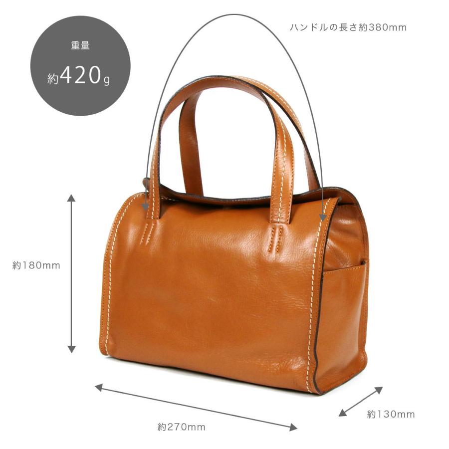 innocent Sac イノセントサック ボストンバッグ ハンドバッグ 姫路シュリンクレザー レディース 広マチ 角底 底鋲 自立 スクエア型 角形 本革 日本製_19